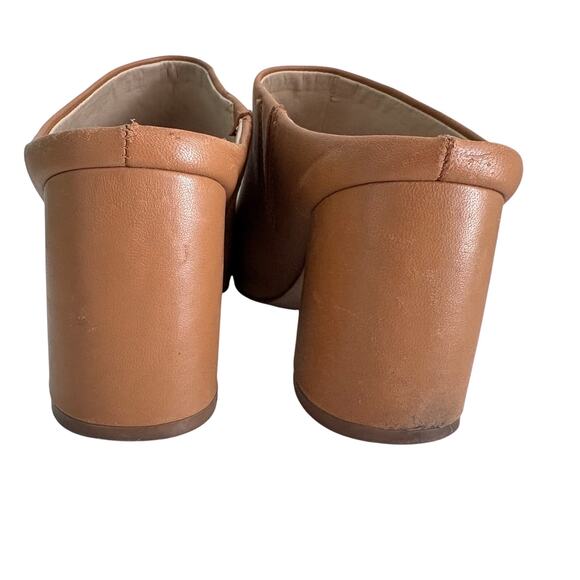 Marc Fisher Fanna Leather Block Heel Pointed Toe Mules 6.5 - Picture 8 of 11